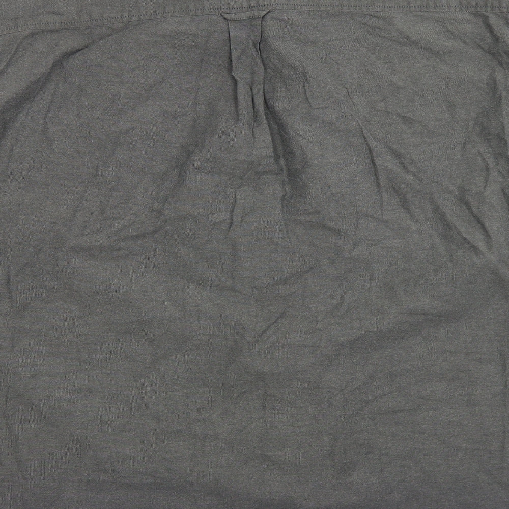 Burton Mens Grey Cotton Button-Up Size 2XL Collared Button