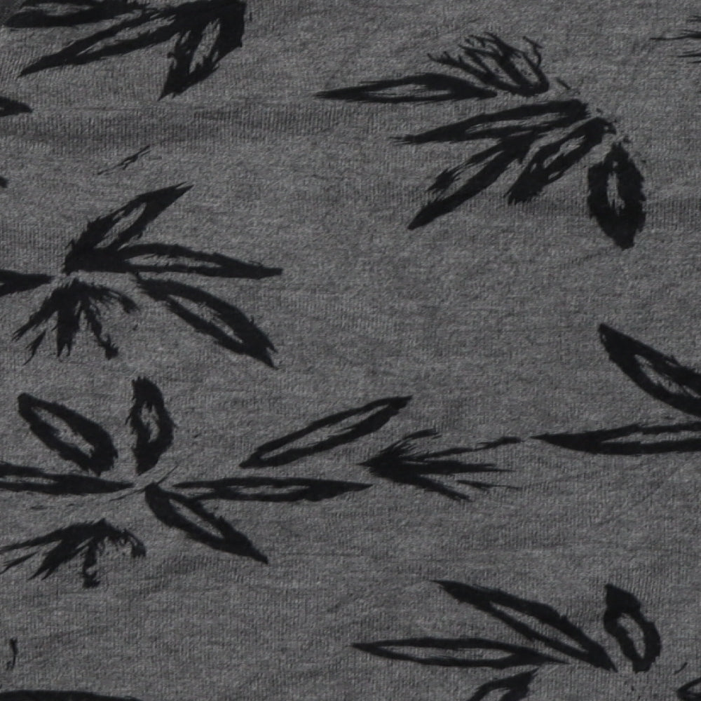 Viz a Viz Womens Grey Floral Polyester Pullover Sweatshirt Size 14 Pullover