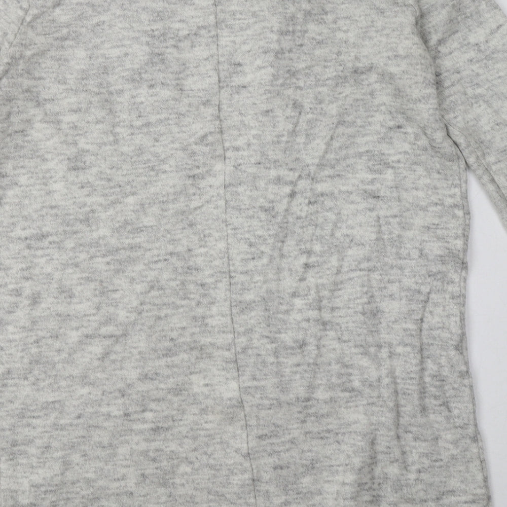 Forever New Womens Grey Collared Acrylic Cardigan Jumper Size S