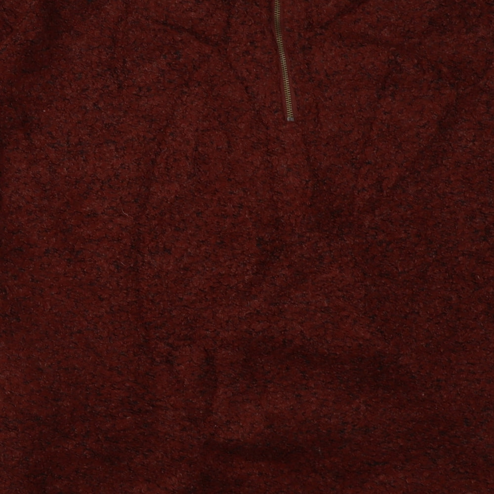 NEXT Womens Orange Polyester Pullover Sweatshirt Size 12 Zip