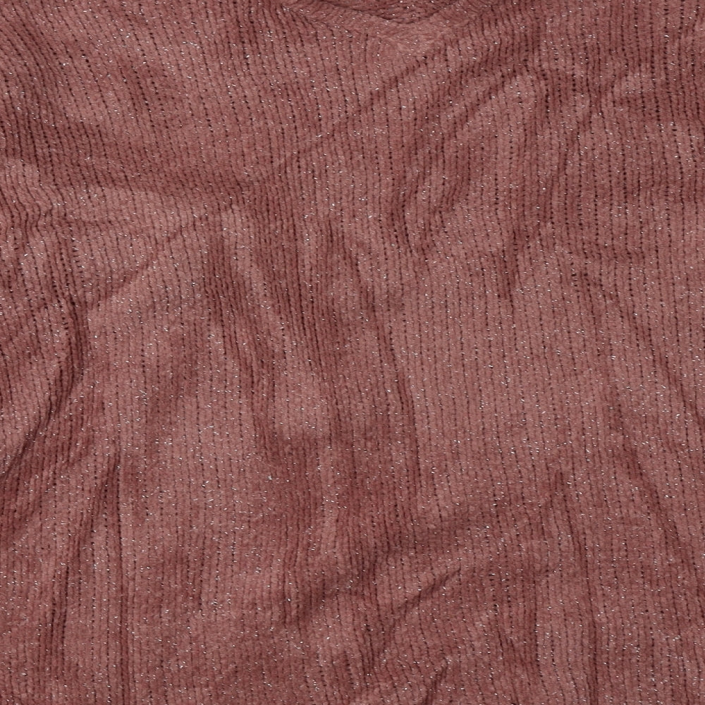 Yours Womens Pink Polyester Pullover Sweatshirt Size 18 Pullover