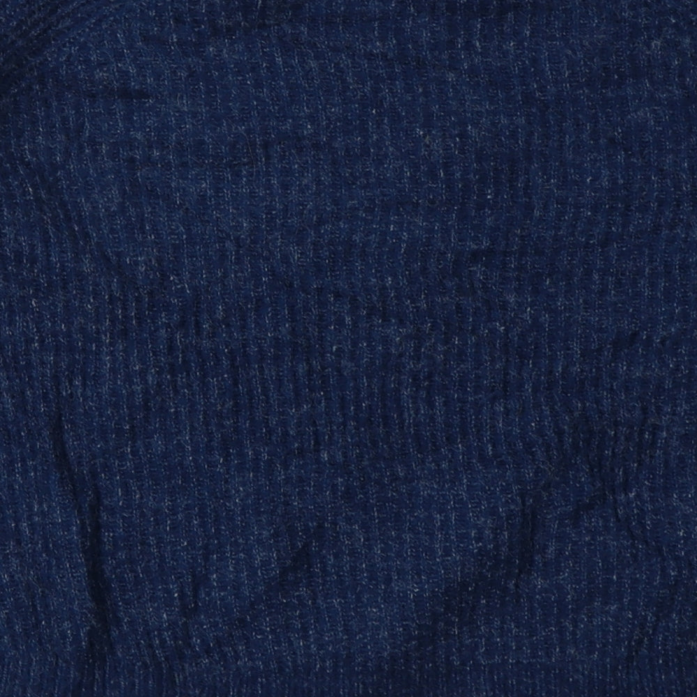 H&M Womens Blue Acrylic Pullover Sweatshirt Size S Pullover