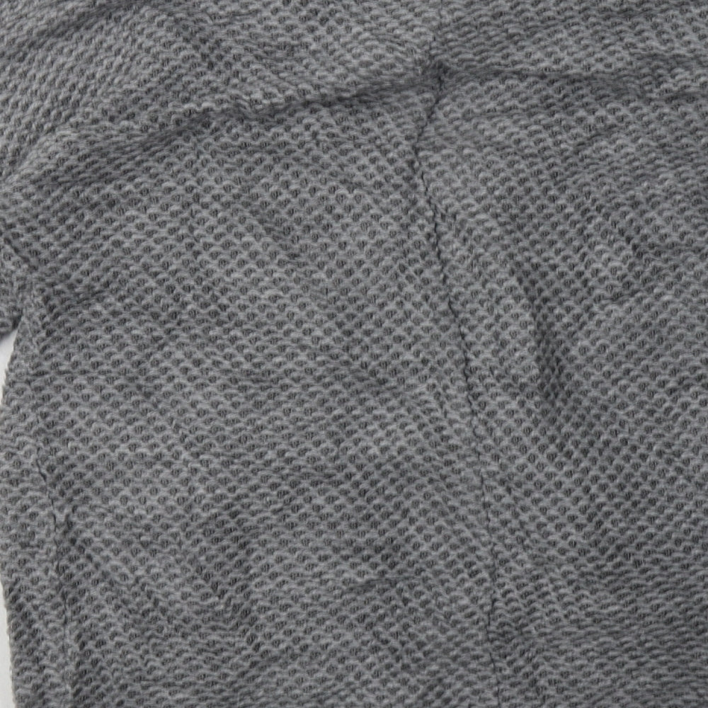 River Island Womens Grey V-Neck Acrylic Cardigan Jumper Size 10
