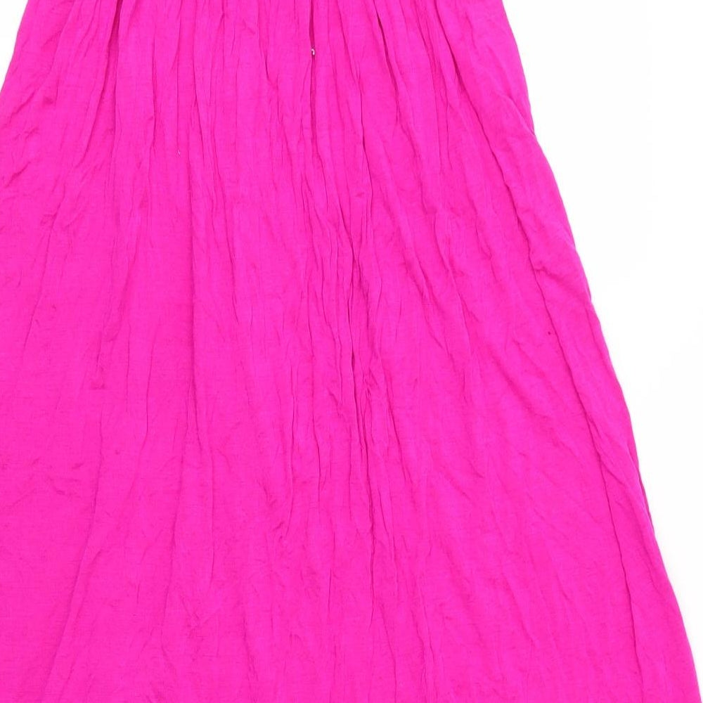 Preworn Womens Pink Viscose Maxi Size S Off the Shoulder