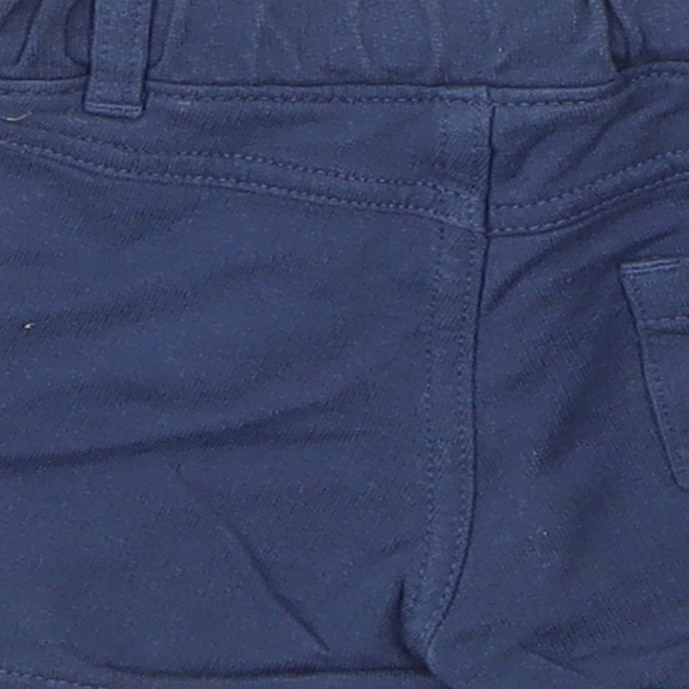 Marks & Spencer Baby Blue Cotton Capri Leggings Size 0-3 Months Drawstring