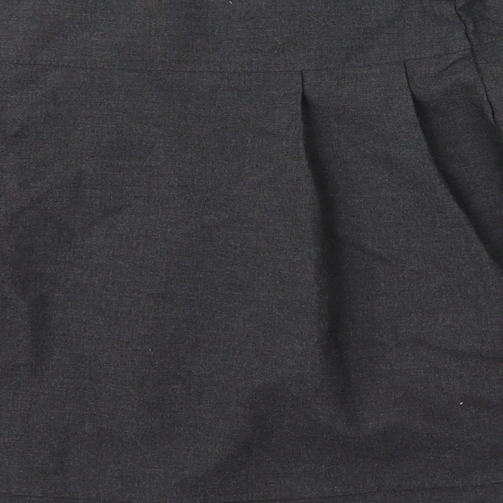 F&F Girls Grey Viscose Pleated Skirt Size 9 Years Regular