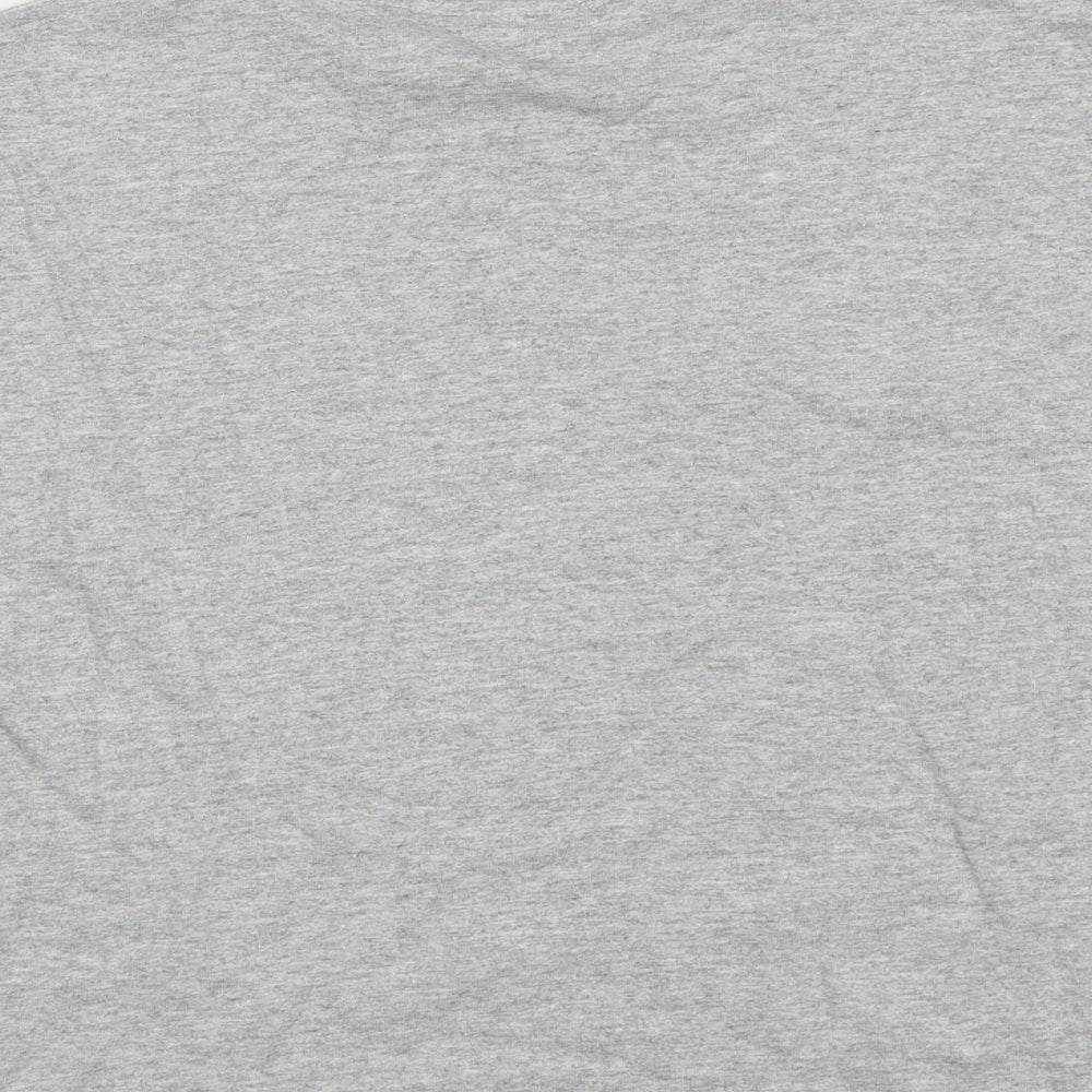 Miss Selfridge Womens Grey Cotton Basic T-Shirt Size S Round Neck - l'amour