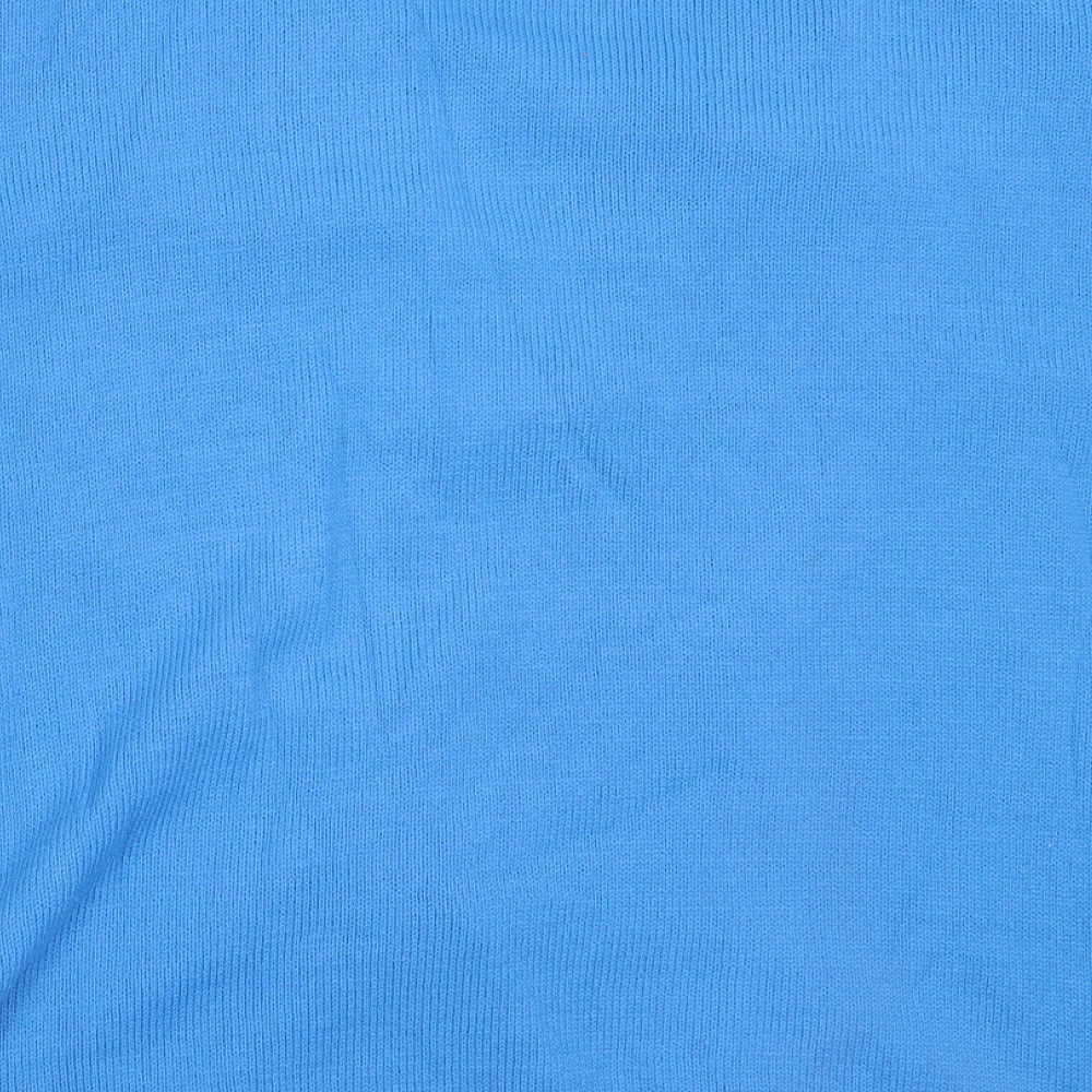 Florida Collection Womens Blue Round Neck Acrylic Cardigan Jumper Size M