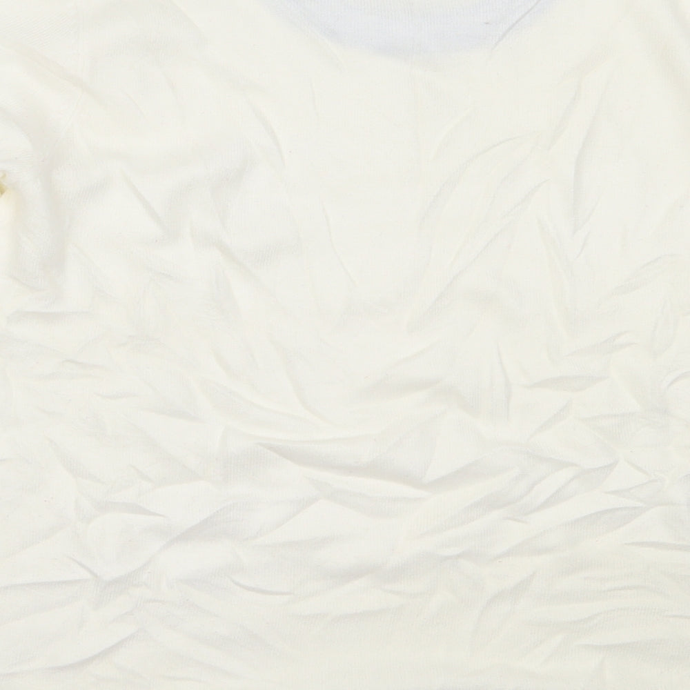TIGI Womens Ivory Round Neck Acrylic Pullover Jumper Size 18