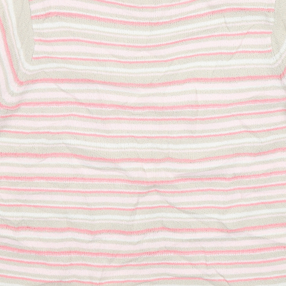 Berkertex Womens Multicoloured Round Neck Striped Acrylic Pullover Jumper Size 14