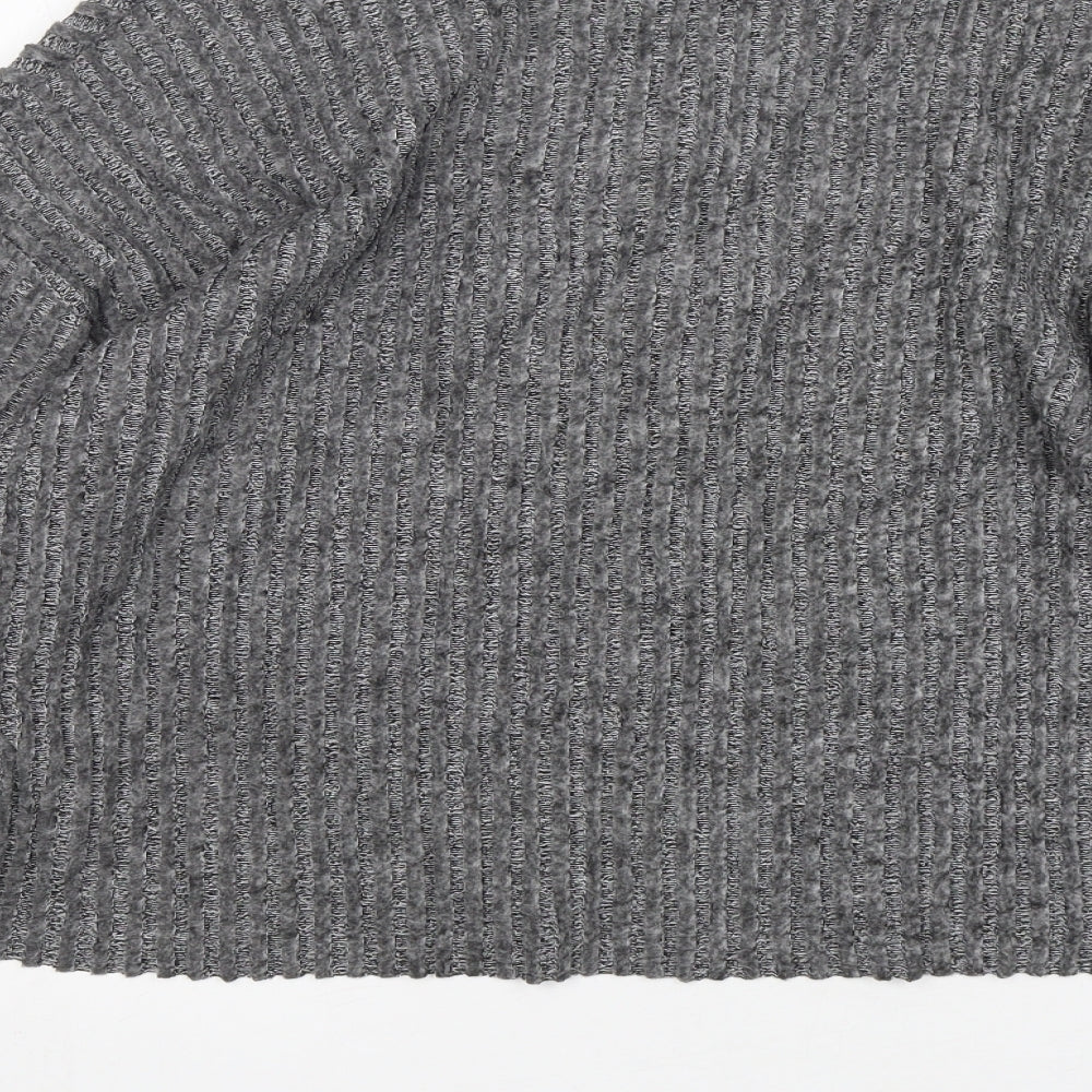 Zara Womens Grey Round Neck Pullover Jumper Size S