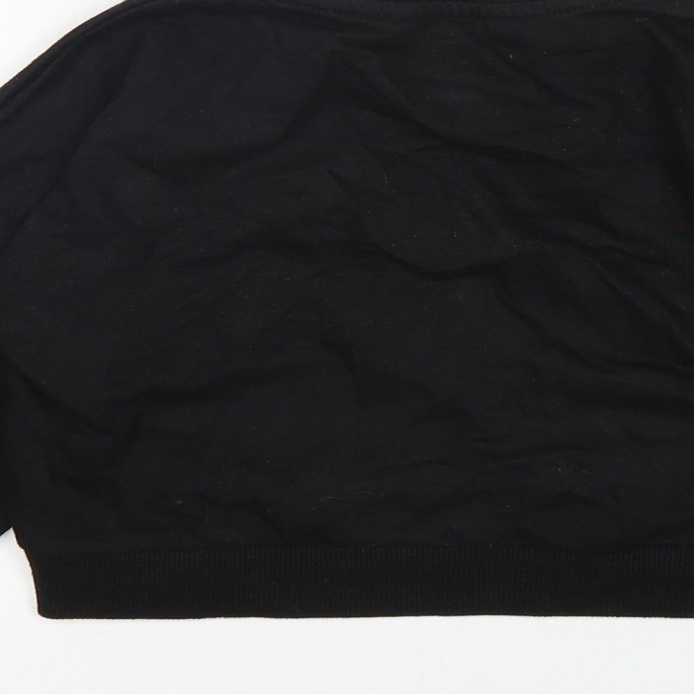 Pep&Co Girls Black Cotton Pullover Sweatshirt Size 6-7 Years