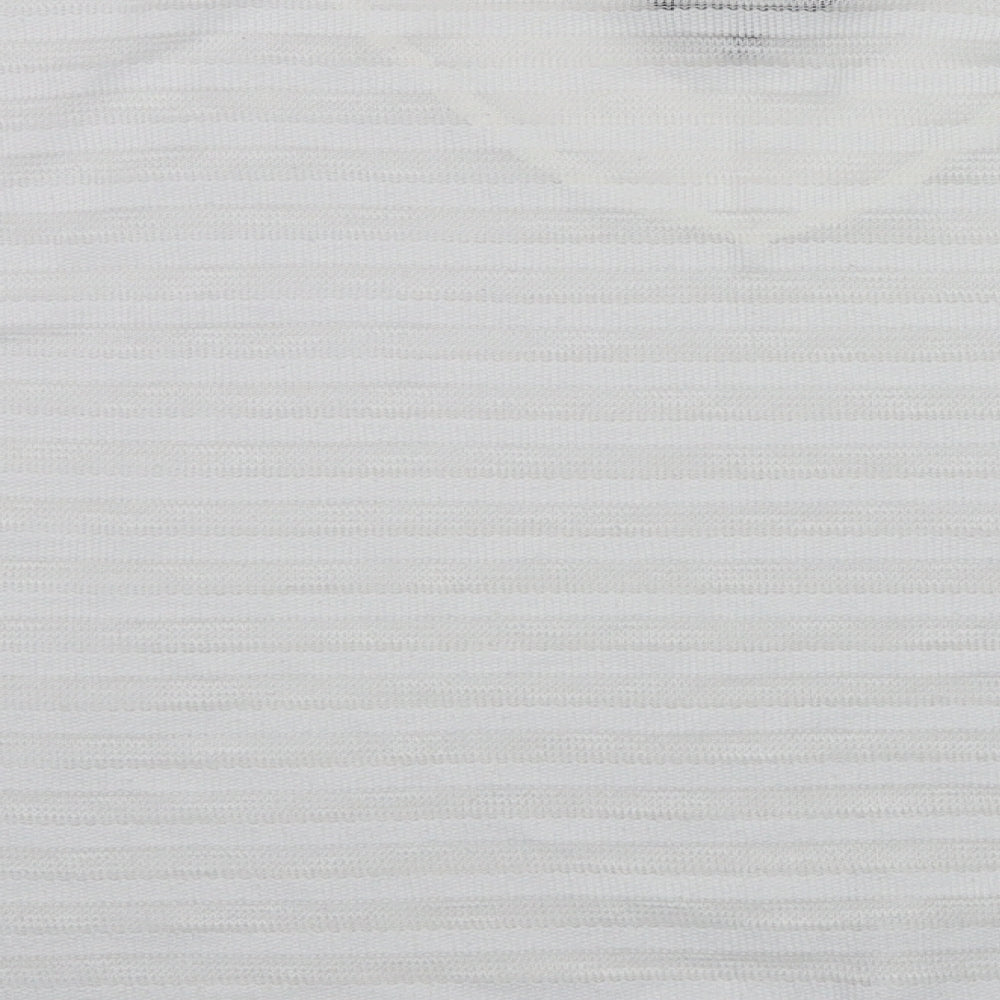 NEXT Womens White V-Neck Polyester Pullover Jumper Size 12