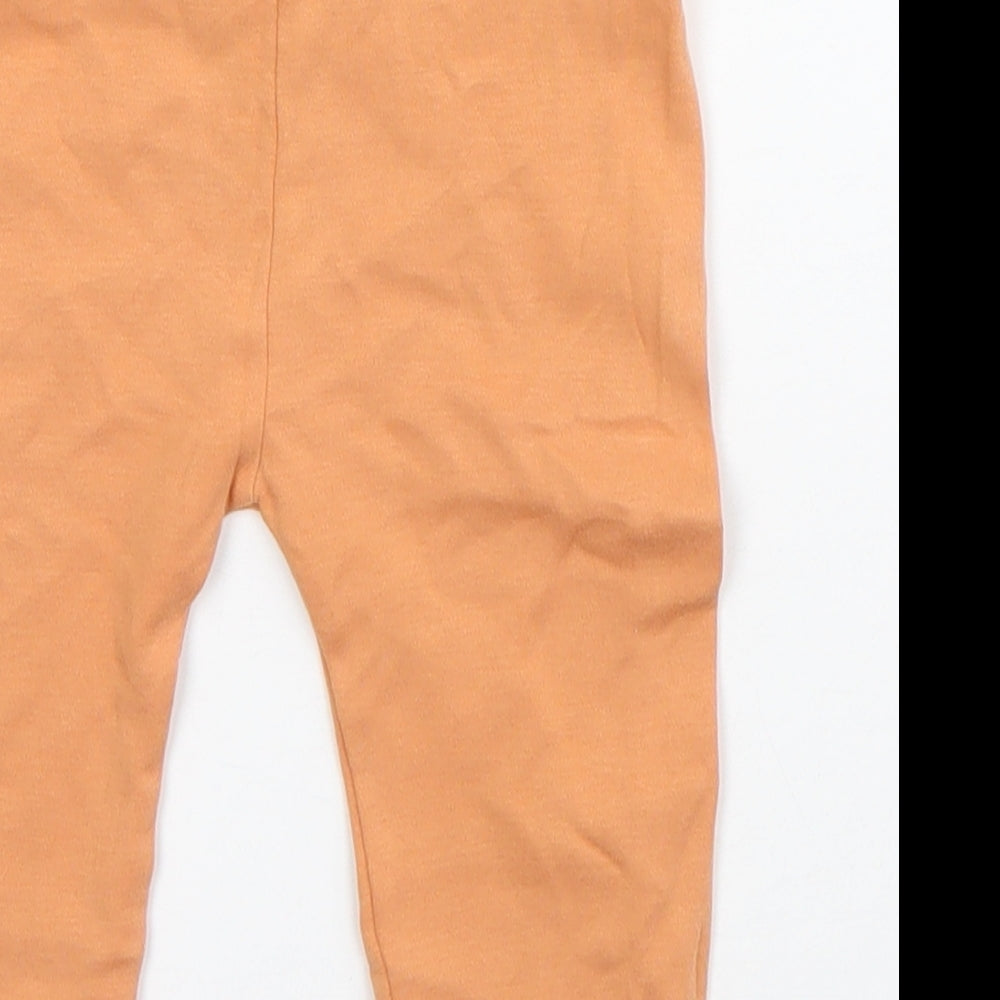 George Boys Orange Cotton Jogger Jeans Size 9-12 Months Drawstring