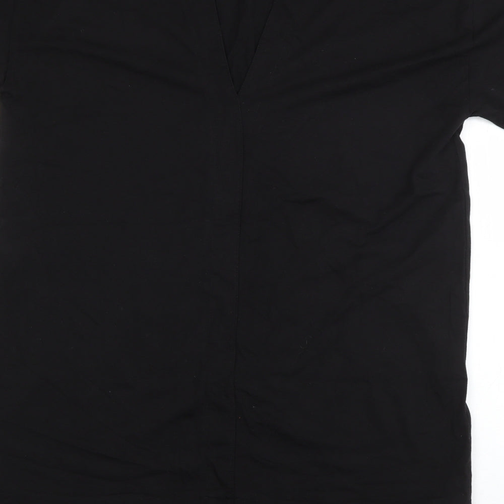 Sparkle & Fade Womens Black Cotton T-Shirt Dress Size M Round Neck Pullover