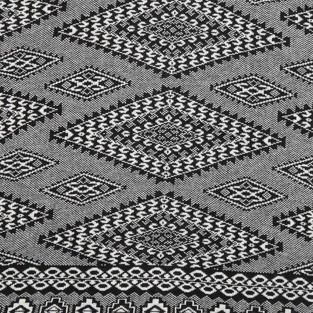 Atmosphere Womens Black V-Neck Geometric Acrylic Cardigan Jumper Size M