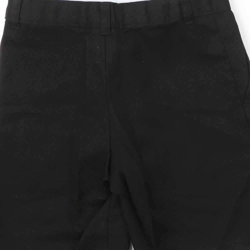 George Boys Black Viscose Bermuda Shorts Size 5 Years Regular Zip