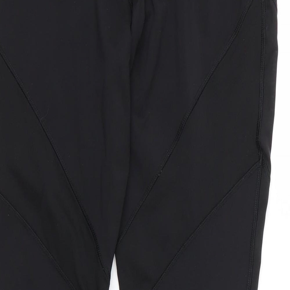 Soluxe Womens Black Polyester Compression Leggings Size M L23 in Regular