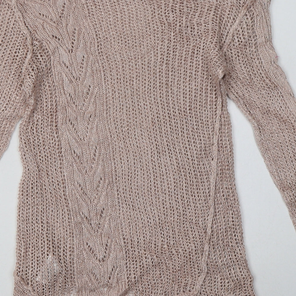 NEXT Womens Pink Viscose Pullover Sweatshirt Size 10 Pullover