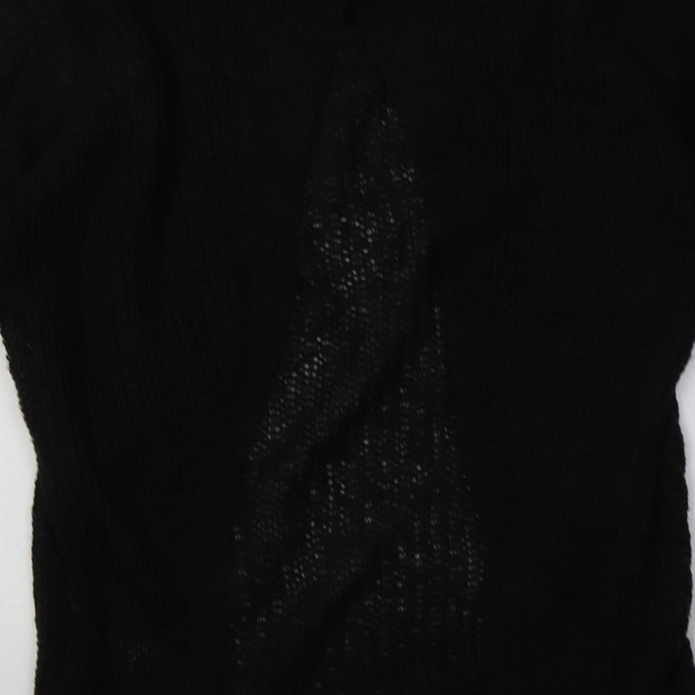 SheIn Womens Black Acrylic Pullover Sweatshirt Size L Pullover
