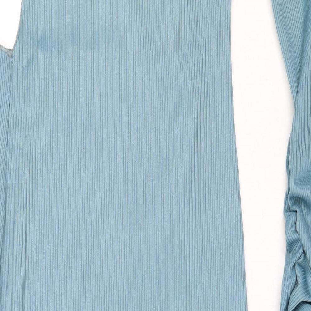 Missguided Womens Blue Polyester Bodycon Size 8 V-Neck