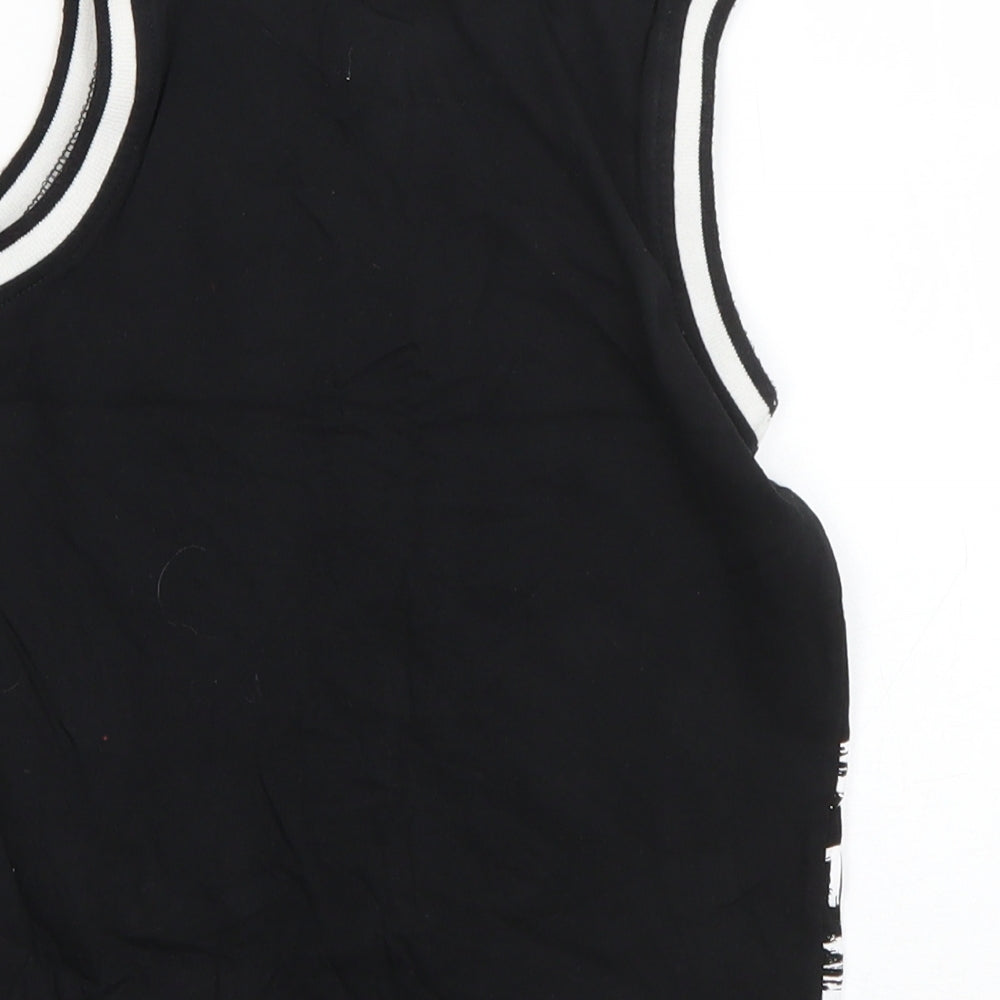 George Boys Black Cotton Basic T-Shirt Size 4-5 Years Round Neck Pullover - State of Mind NYC