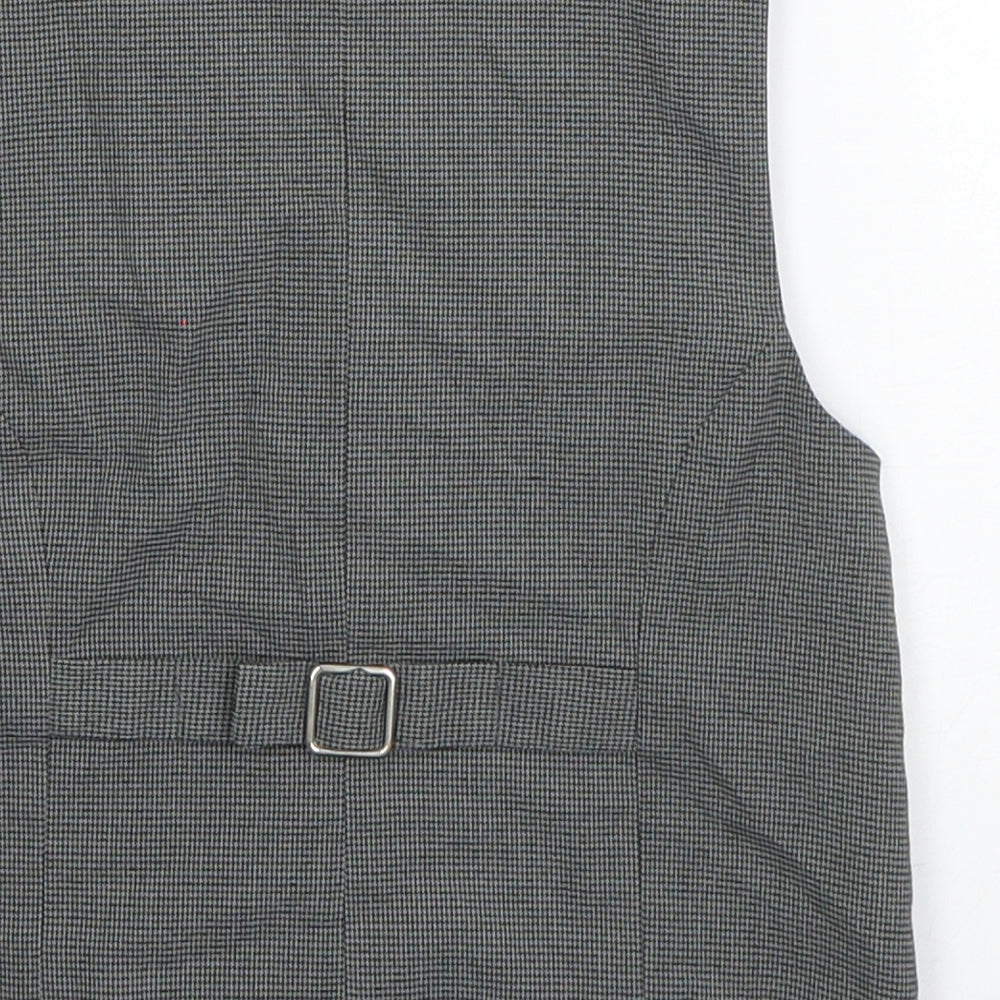 Monsoon Boys Grey Houndstooth Jacket Waistcoat Size 4-5 Years Button