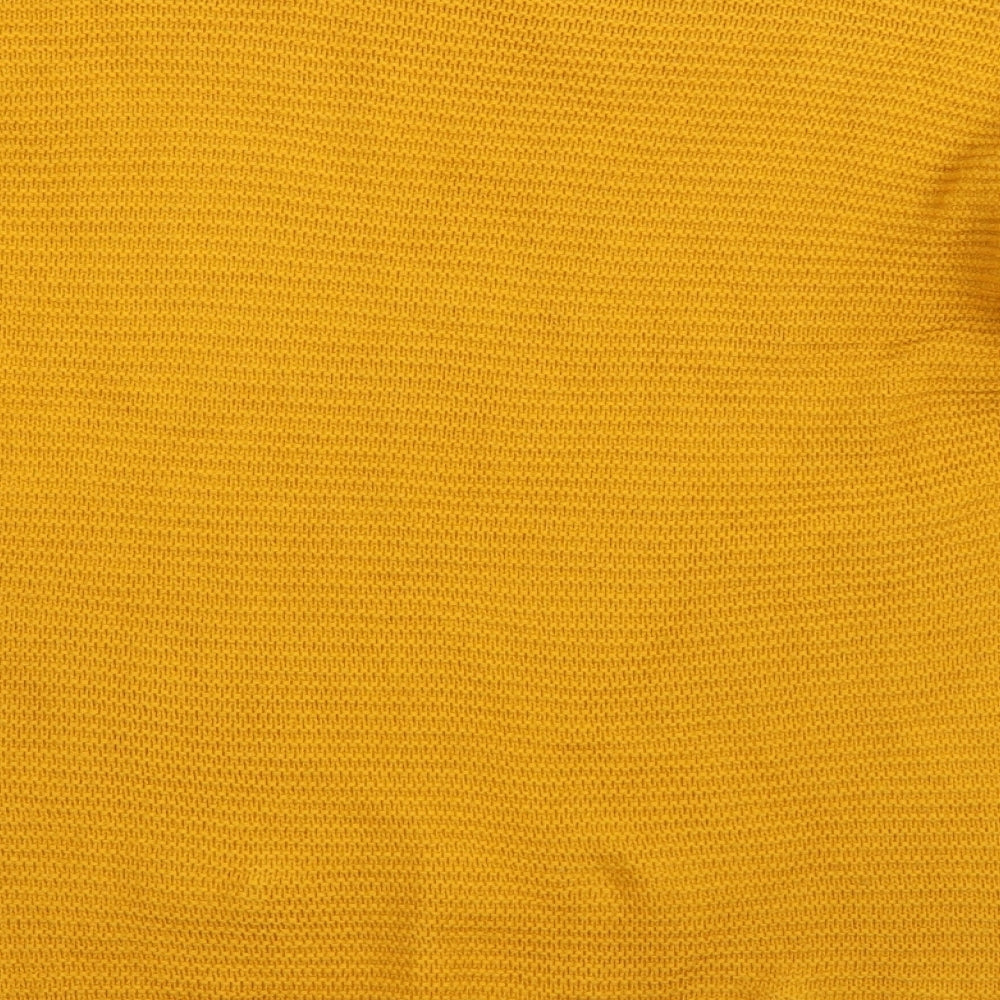 Primark Womens Orange Crew Neck Acrylic Pullover Jumper Size 6 - Cut out sleeves