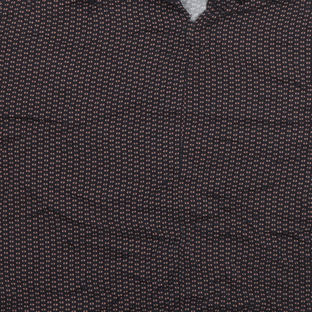 Espirit Womens Grey Polka Dot Viscose Basic Blouse Size 18 Roll Neck