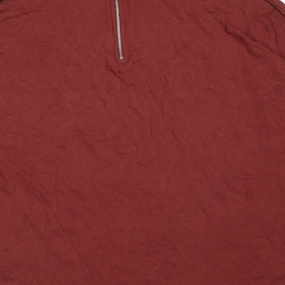 Select Womens Red Viscose Basic T-Shirt Size 10 Round Neck - burgundy