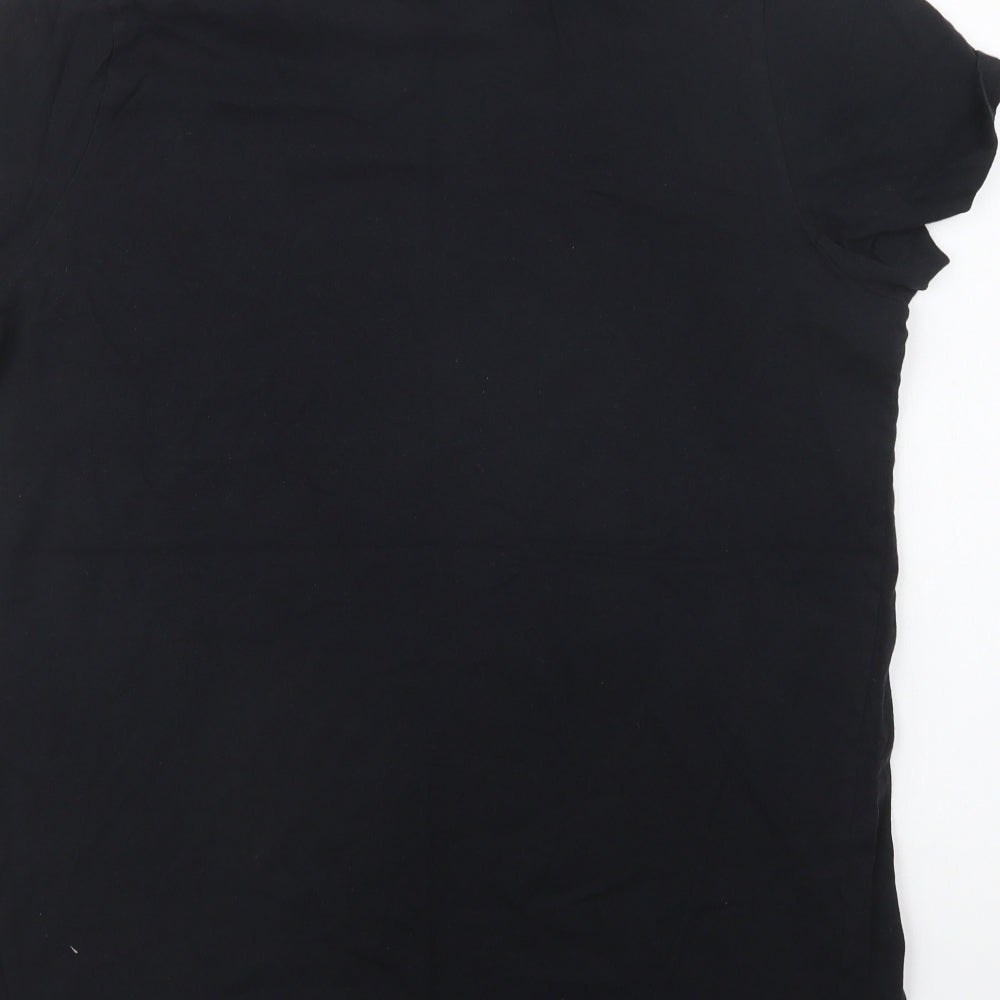 Only Womens Black Cotton Basic T-Shirt Size XL Crew Neck