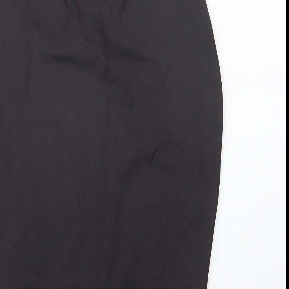 Preworn Womens Black Polyester Straight & Pencil Skirt Size M