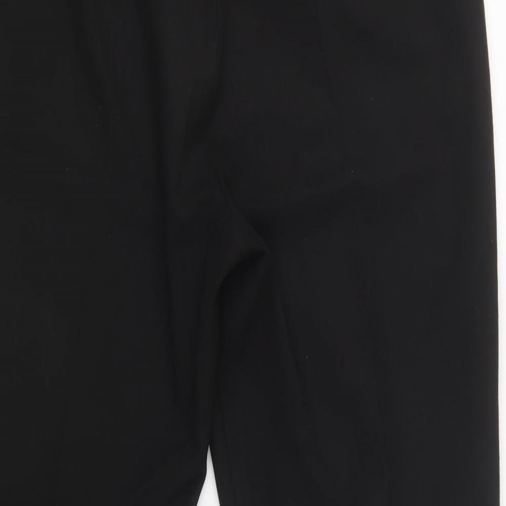 Preworn Womens Black Polyester Dress Pants Trousers Size 14 L27 in Regular Zip
