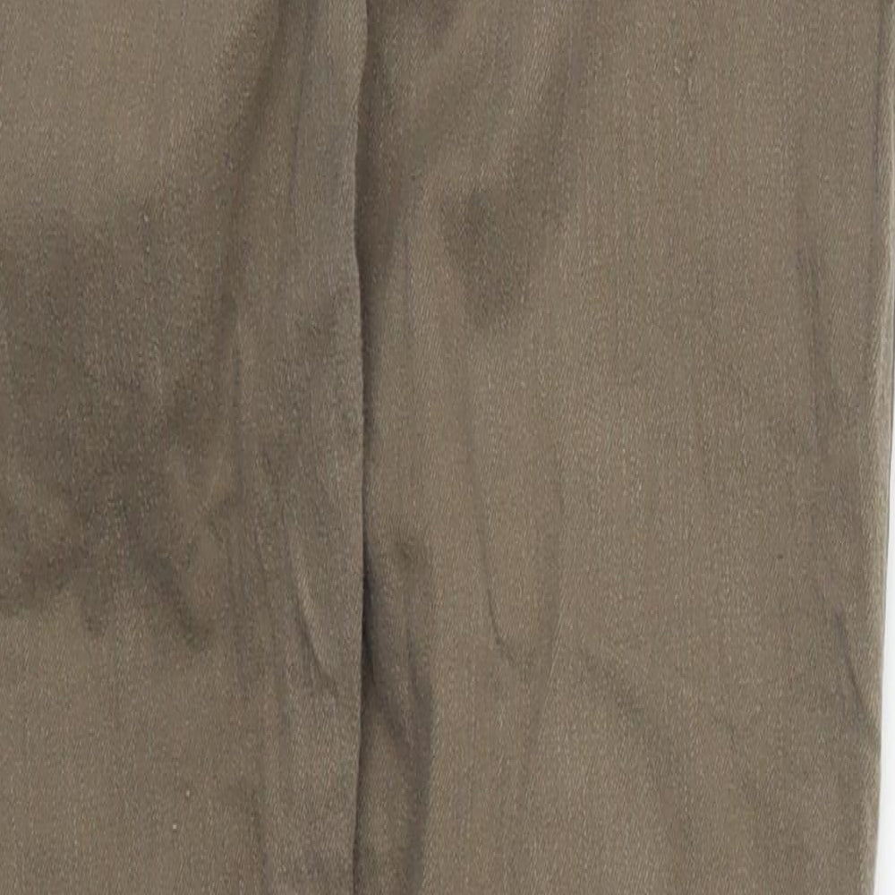 Dorothy Perkins Womens Green Cotton Skinny Jeans Size 10 L29 in Regular Button