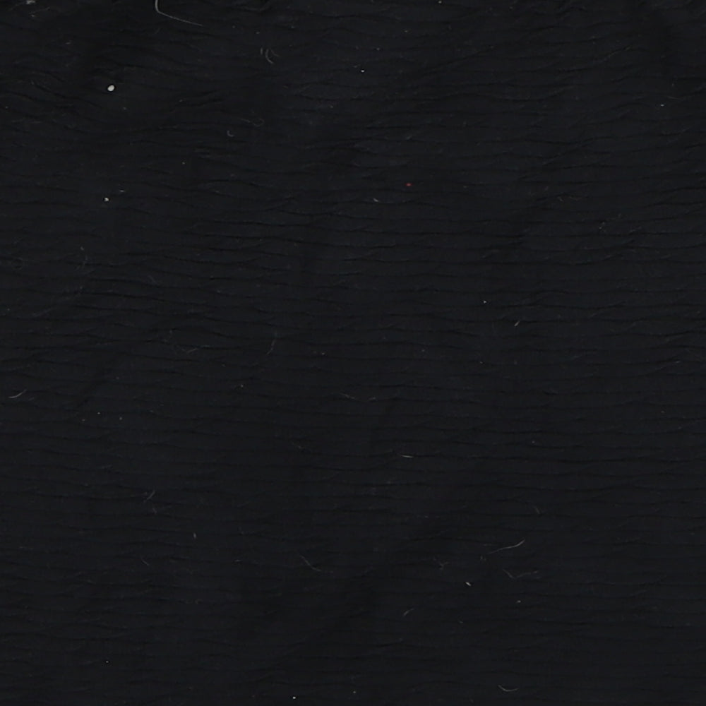 Topshop Womens Black Cotton A-Line Skirt Size 10
