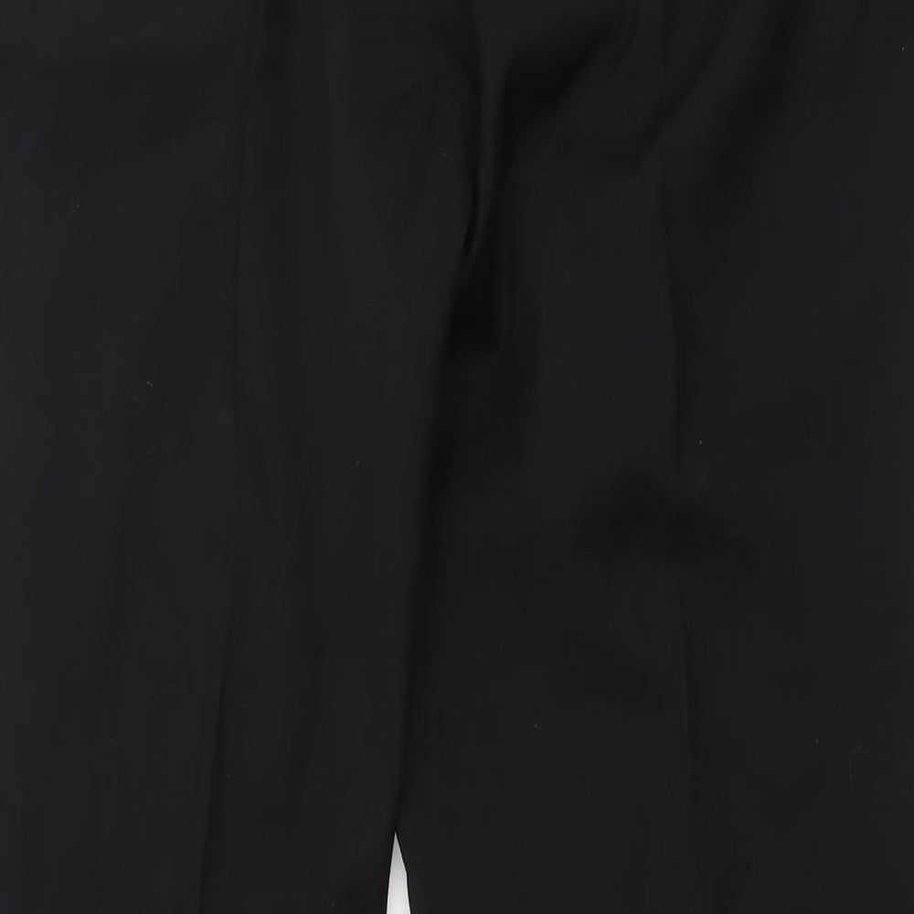 Taylor & Wright Mens Black Polyester Trousers Size 34 in L31 in Regular Zip
