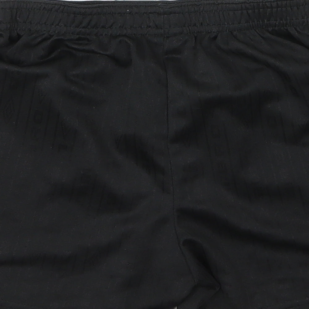 Umbro Boys Black Polyester Sweat Shorts Size 5 Years Regular