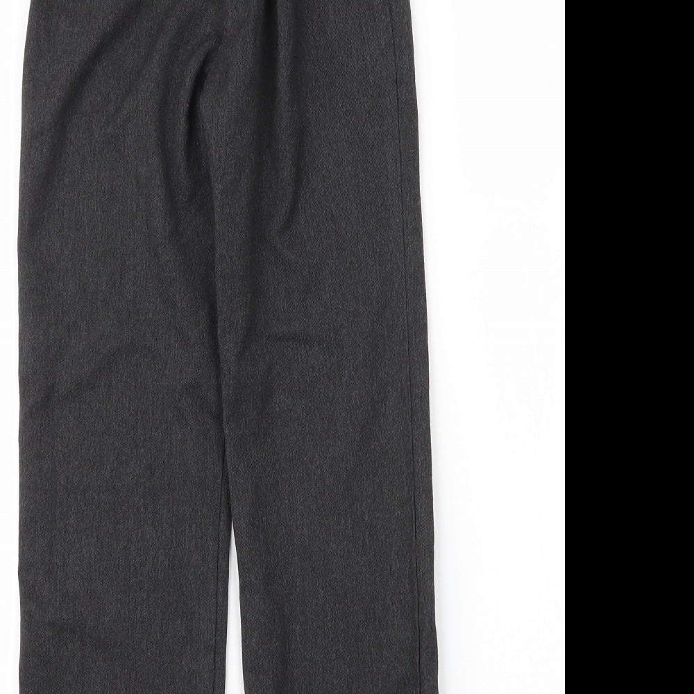 F&F Boys Grey Viscose Capri Trousers Size 7 Years L21 in Regular Zip