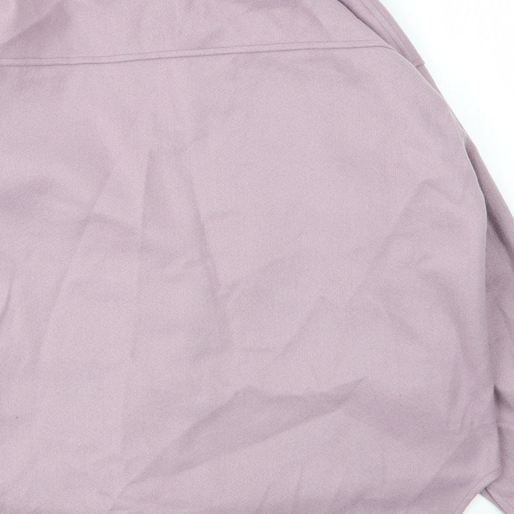 SheIn Womens Purple Polyester Basic Blouse Size M Collared