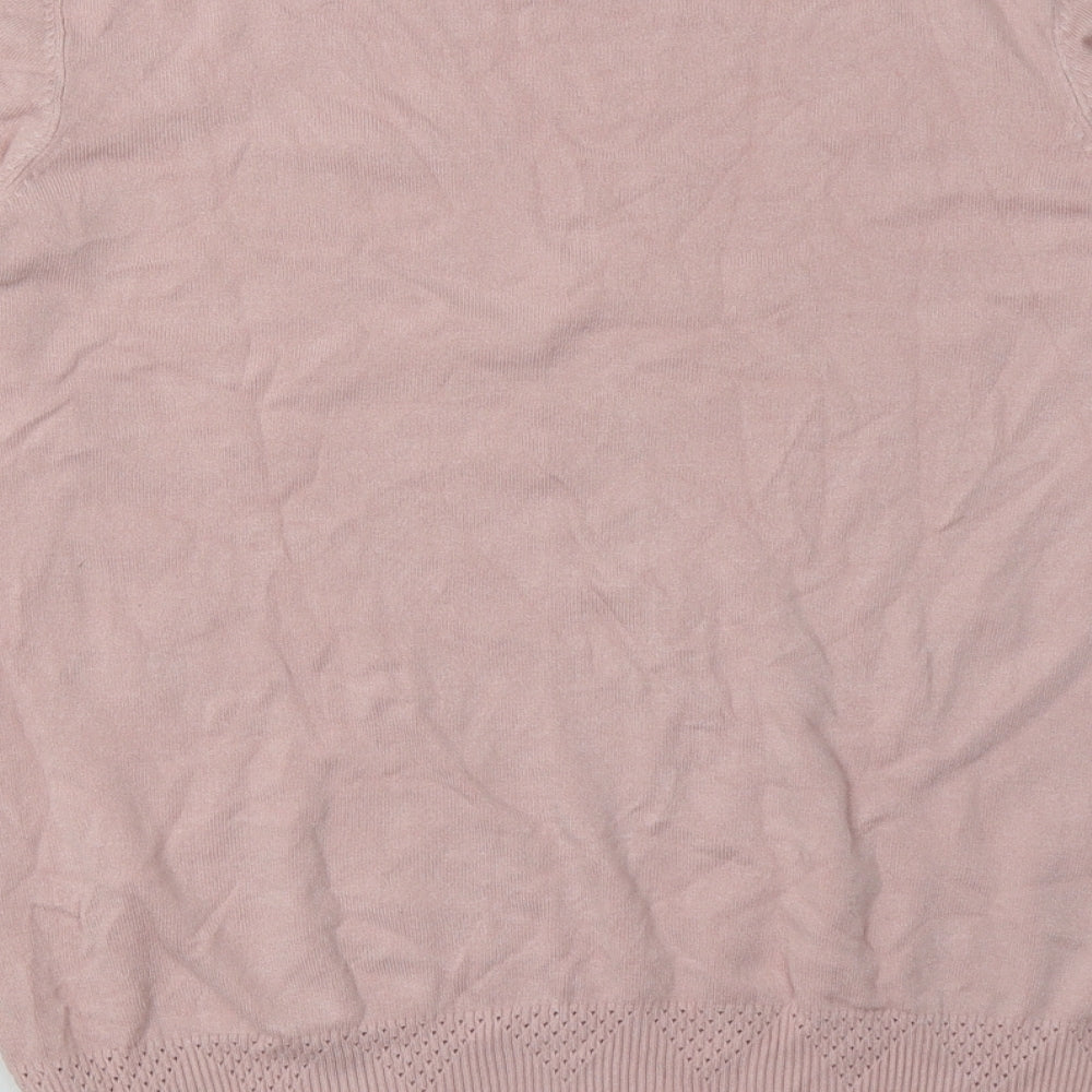 Dorothy Perkins Womens Pink Viscose Pullover Sweatshirt Size 10 Pullover
