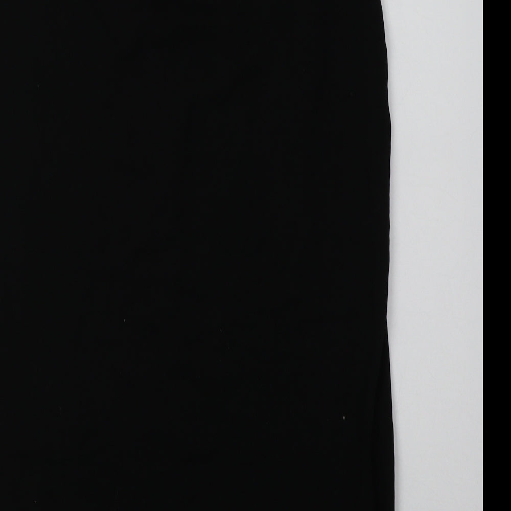 Zara Womens Black Cotton Tank Dress Size M Crew Neck Pullover