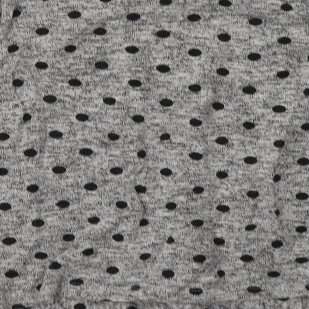 sainsburys Girls Grey Polka Dot Viscose Basic Casual Size 8 Years Crew Neck Pullover