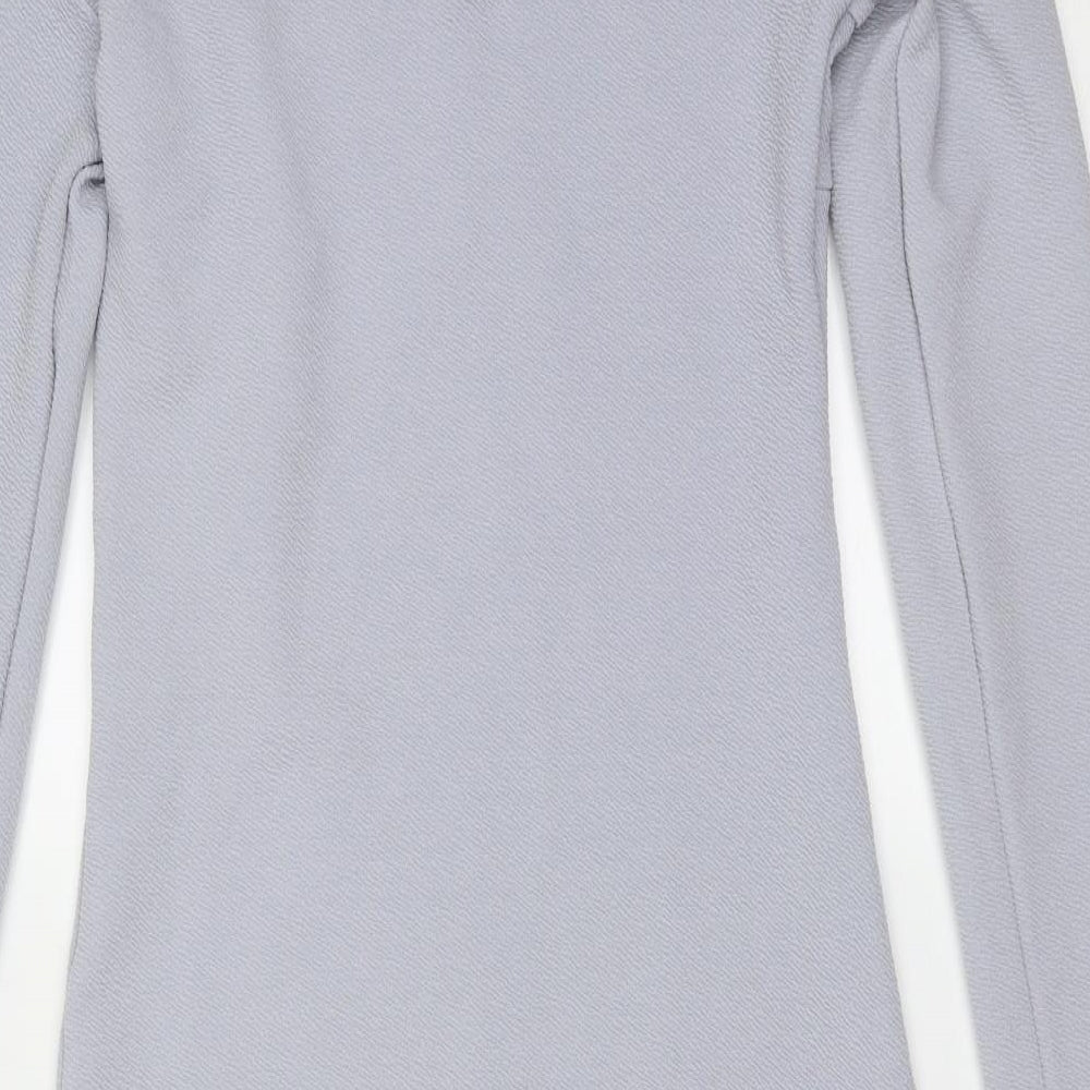 AX Paris Womens Blue Polyester Mini Size 8 Round Neck