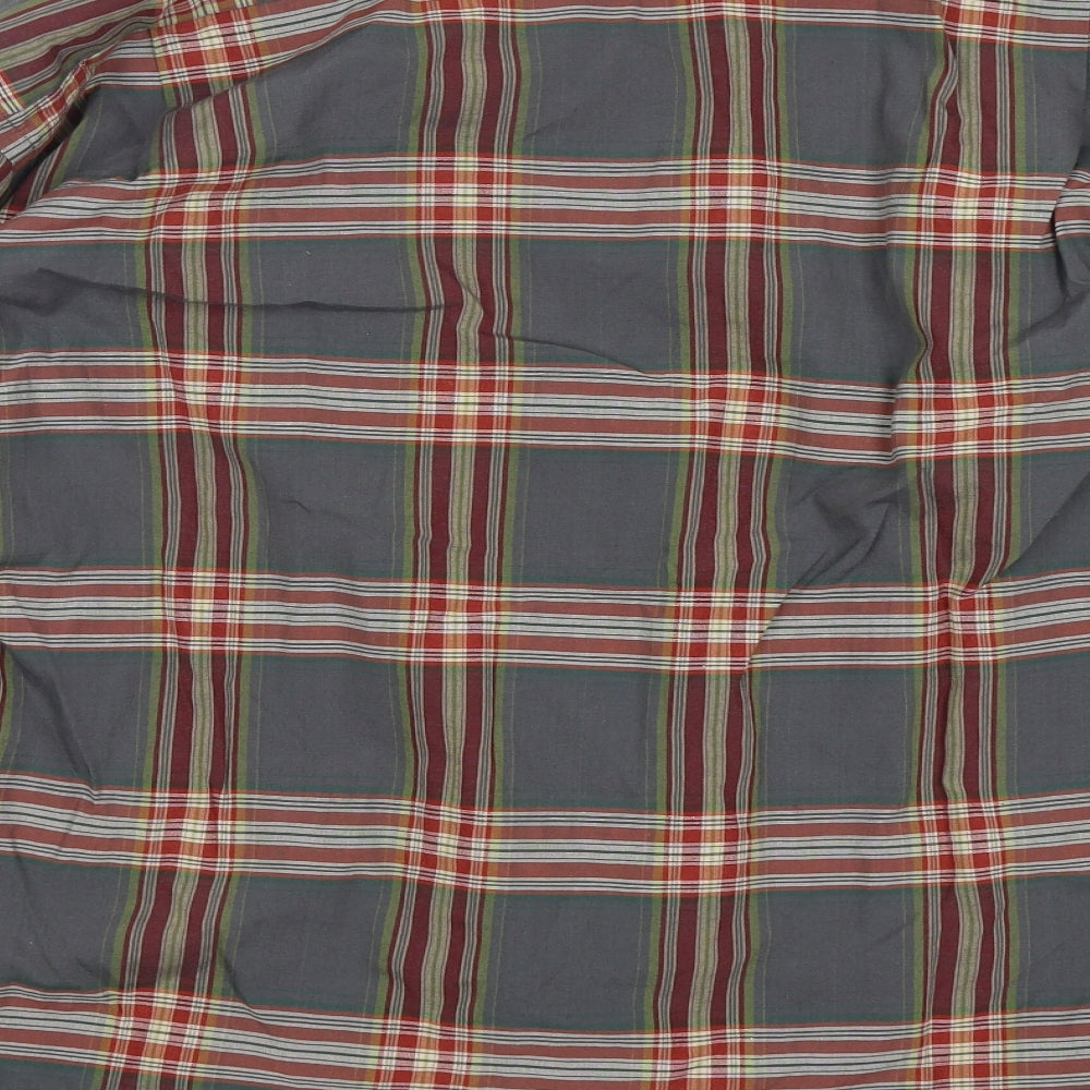 Cuba Collection Mens Multicoloured Plaid Button-Up Size S Collared