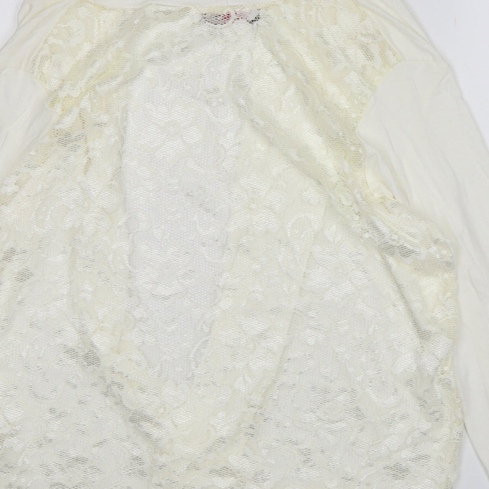 Nouvelle Womens Ivory V-Neck Viscose Cardigan Jumper Size 14
