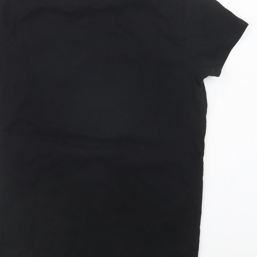 Primark Girls Black Cotton Basic T-Shirt Size 9-10 Years Crew Neck - PlayStation