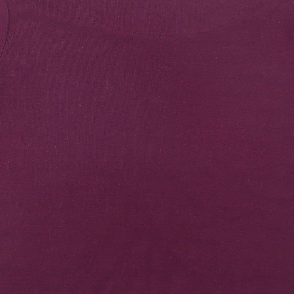 Tigi Womens Purple Polyester Basic Blouse Size 12 Square Neck