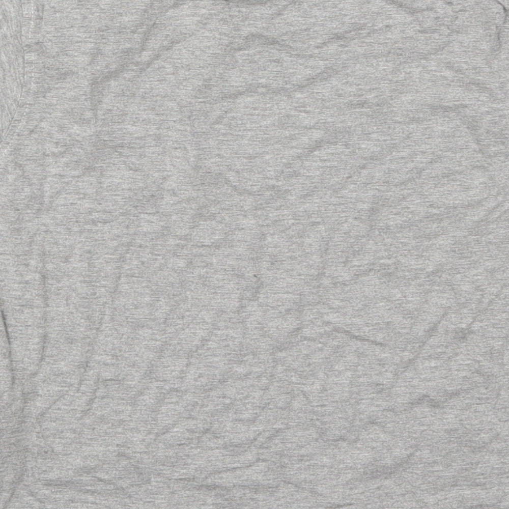 Hi Tec Boys Grey Cotton Basic T-Shirt Size 5-6 Years Crew Neck Pullover