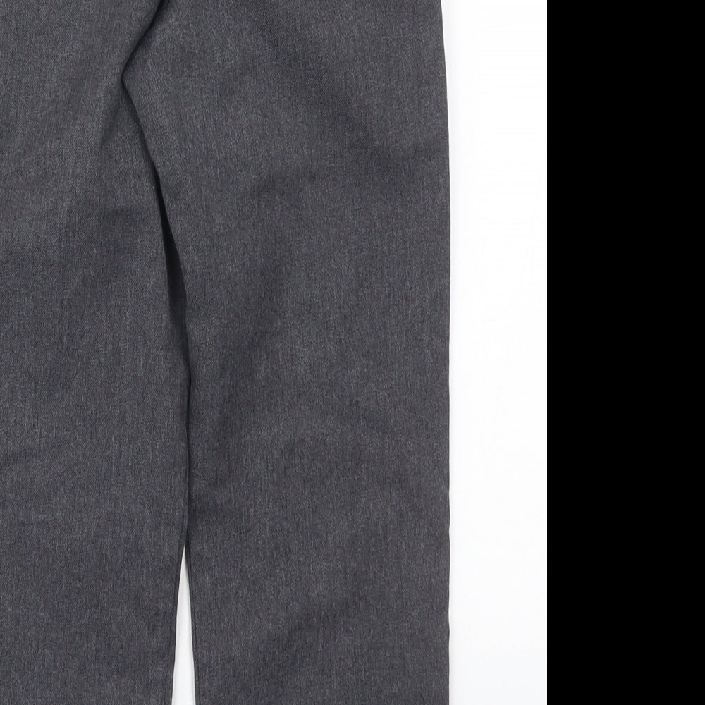 George Boys Grey Polyester Dress Pants Trousers Size 5-6 Years Regular Hook & Eye