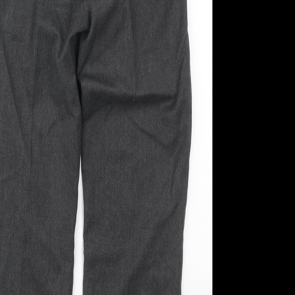 Marks & Spencer Boys Grey Viscose Dress Pants Trousers Size 6-7 Years Regular Hook & Eye